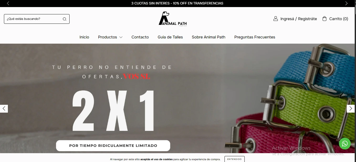 Animal Path - Veterinaria: Sitio web + e-commerce
