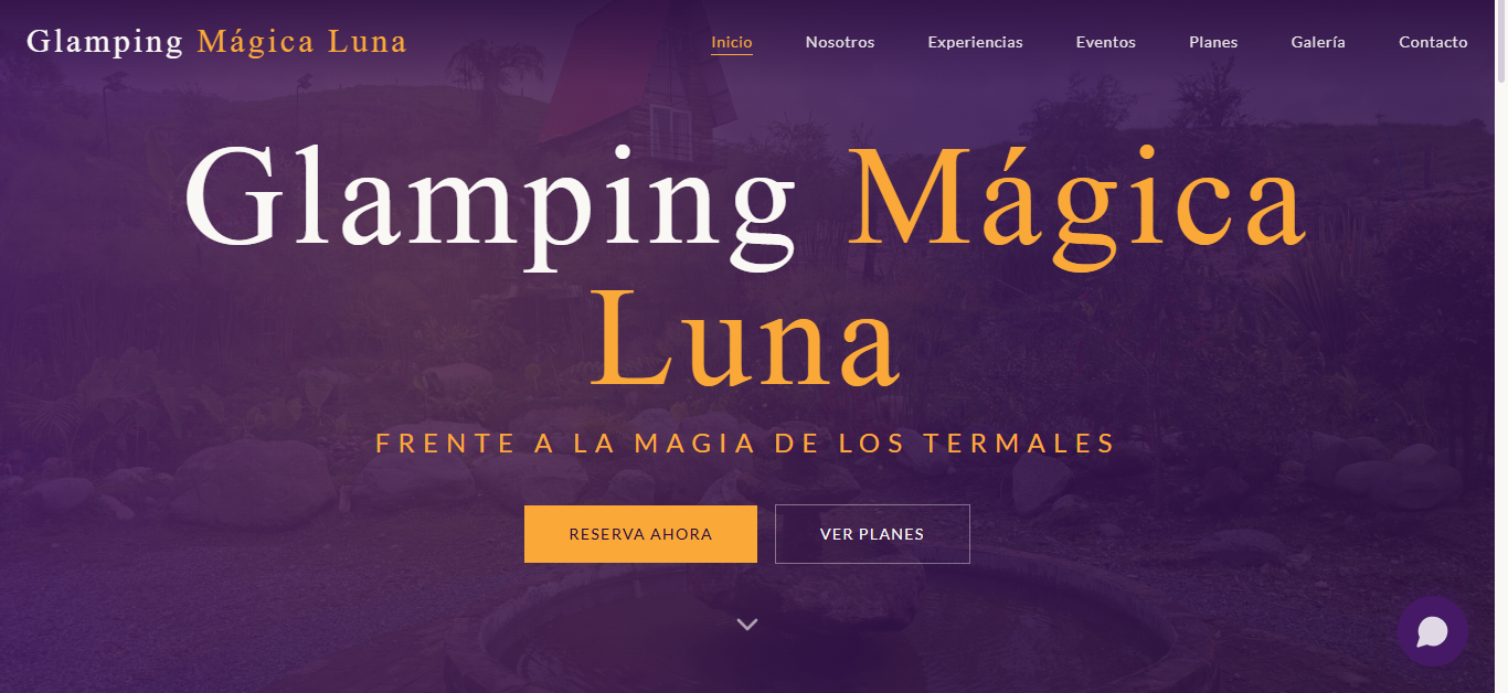 Mágica Luna: Sitio web para hotelería