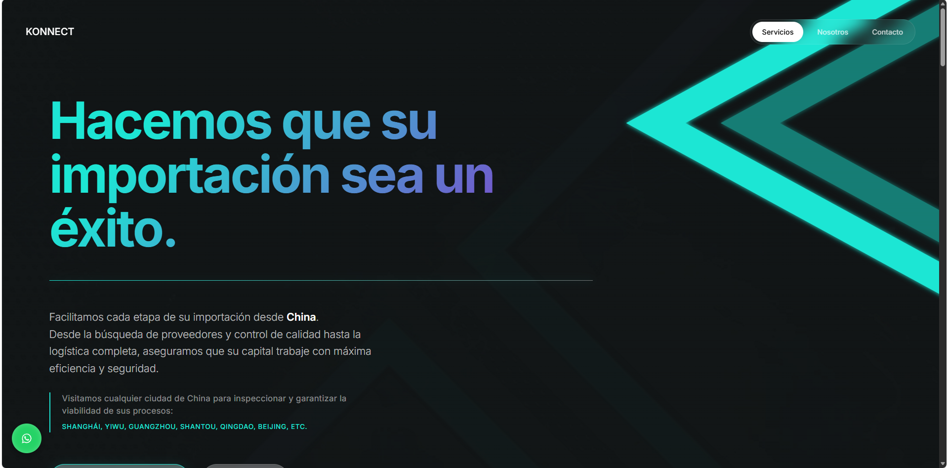 Captura de Konnect: plataforma web en Latinoamérica