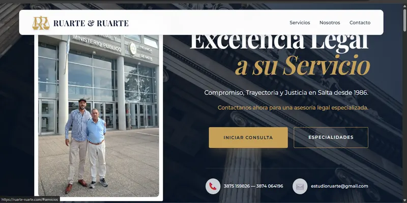 Sitio web de Estudio Ruarte & Ruarte desarrollado por Websy