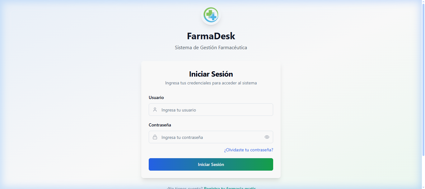 FarmaDesk Pharmacy System: Sistema de gestión